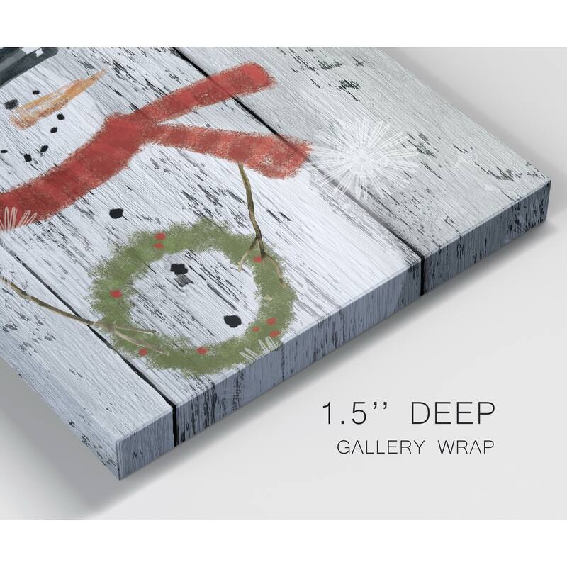 Let it Snow Snowman-Premium Gallery Wrapped Canvas - Ready to Hang