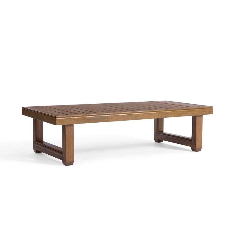 Rectangular Teak Wood Outdoor Patio Coffee Table