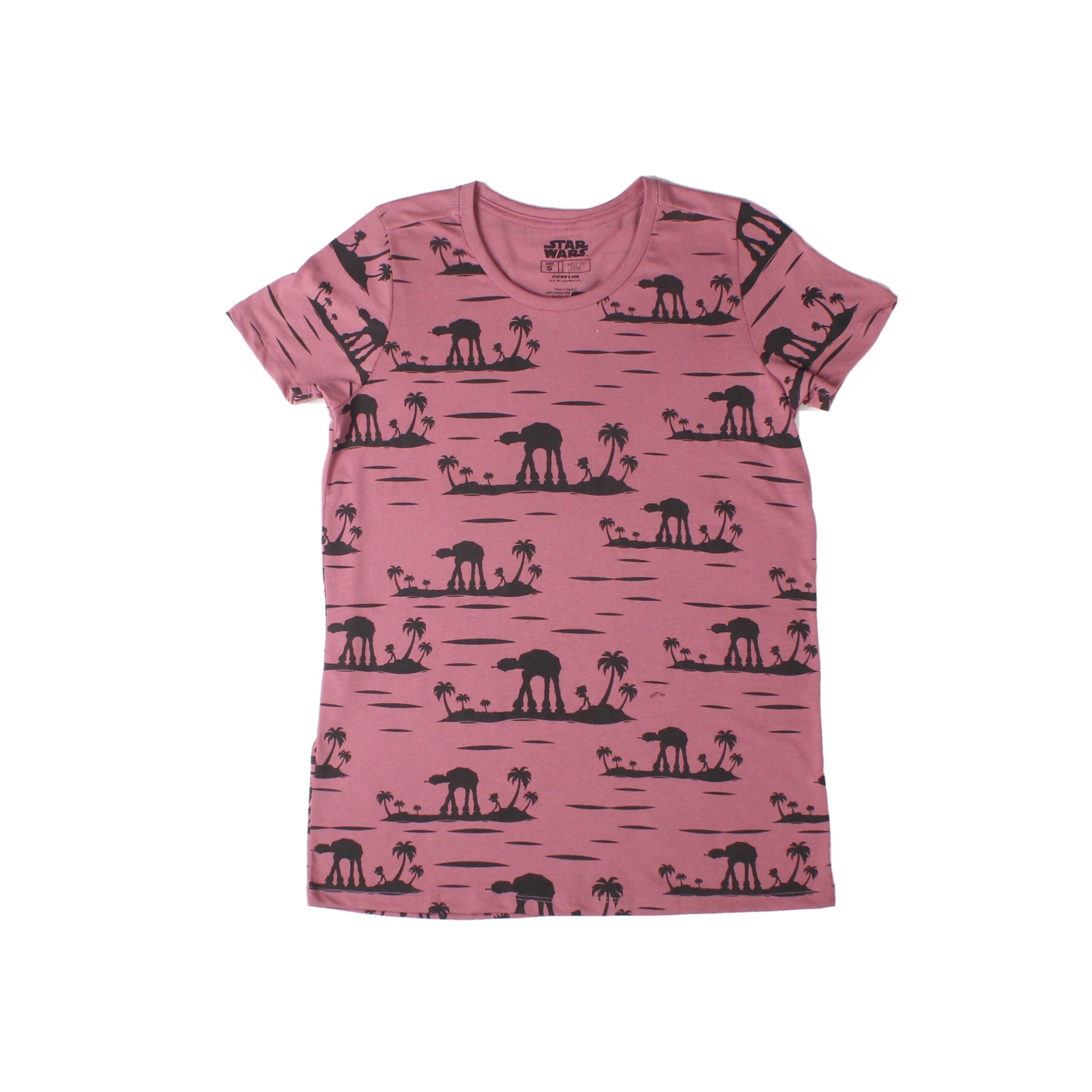Shop Star Wars At At Walker Silhouette All Around Women S Vintage Pink T Shirt Overstock 17848226