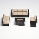 preview thumbnail 14 of 179, AOXUN Fire Pit Conversation Set Rattan Sofa Set Outdoor Furniture With Cushions