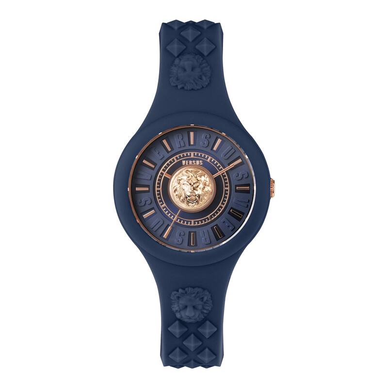 Versus Versace Fire Island Lion Strap Watch - Blue