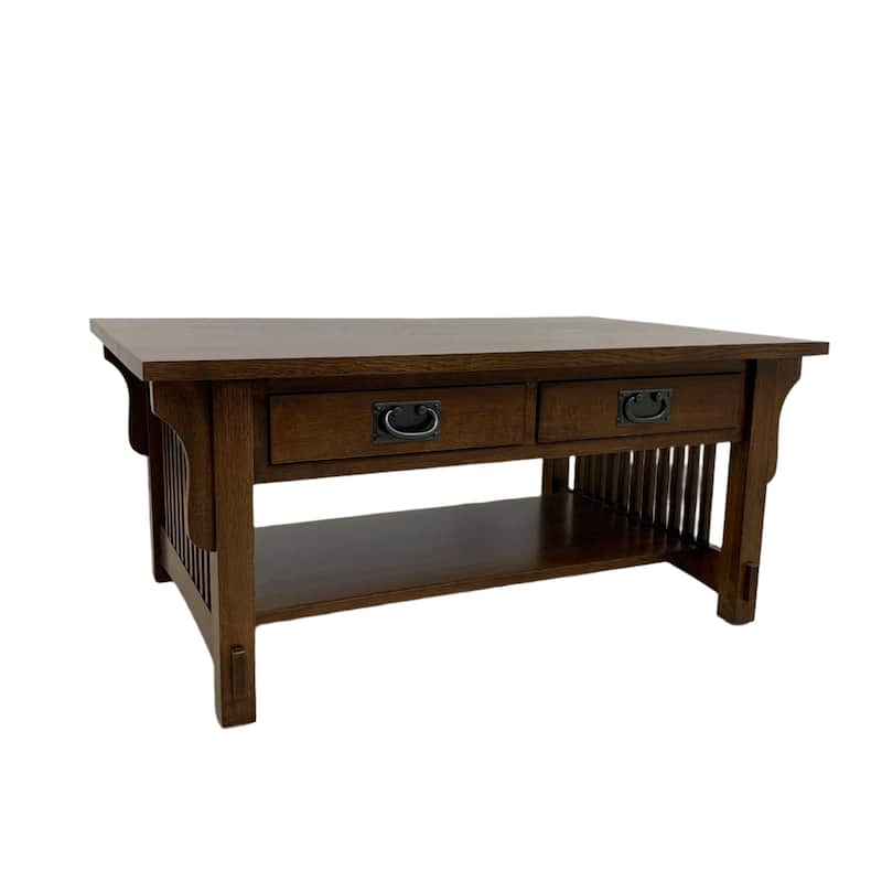 Mission Crofter 4 Drawer Coffee Table with Spindles - 40" - Walnut