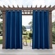 preview thumbnail 24 of 33, ATI Home Delano Indoor/Outdoor Grommet Top Curtain Panel Pair 54x120 - Azure