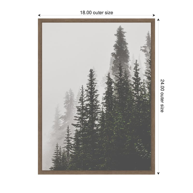 Kate and Laurel Sylvie Framed Canvas Tree Top Mountains by Alicia Abla