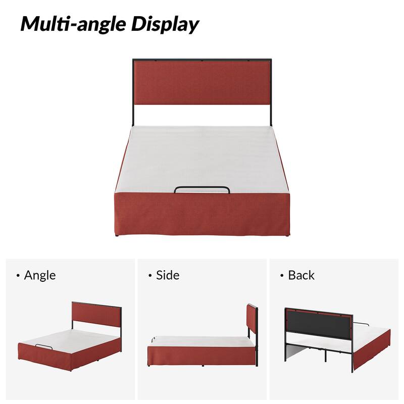 Oliver Modern Washable Slipcover Bed Upholstered Metal by HULALA HOME