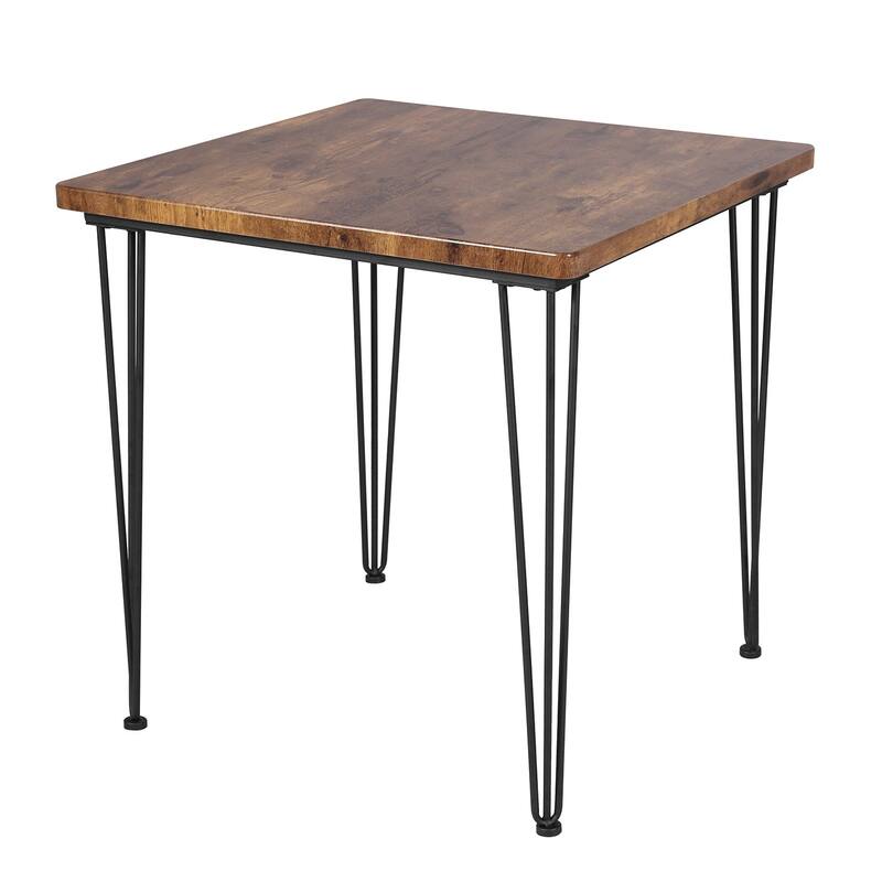Modern Wood Dinning Table and Chairs Set of 2,Rustic Brown, Dining Table Set of 3/5
