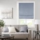 preview thumbnail 41 of 97, Madison Park Colm Basketweave Room Darkening Cordless Roman Shade 27x64" - Indigo Blue