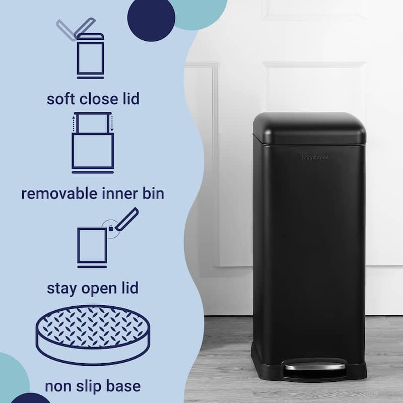 happimess Betty Retro 8-Gallon Step-Open Trash Can