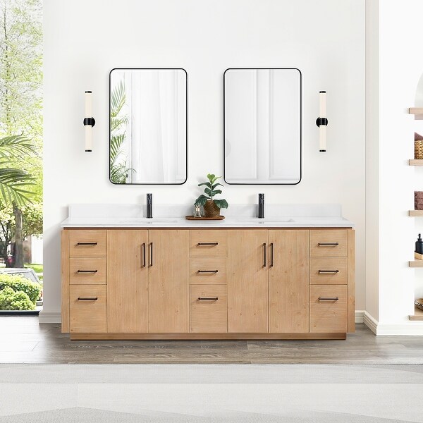 殿堂 Vanity Bath Double San with without Top Stone Composite ワイン