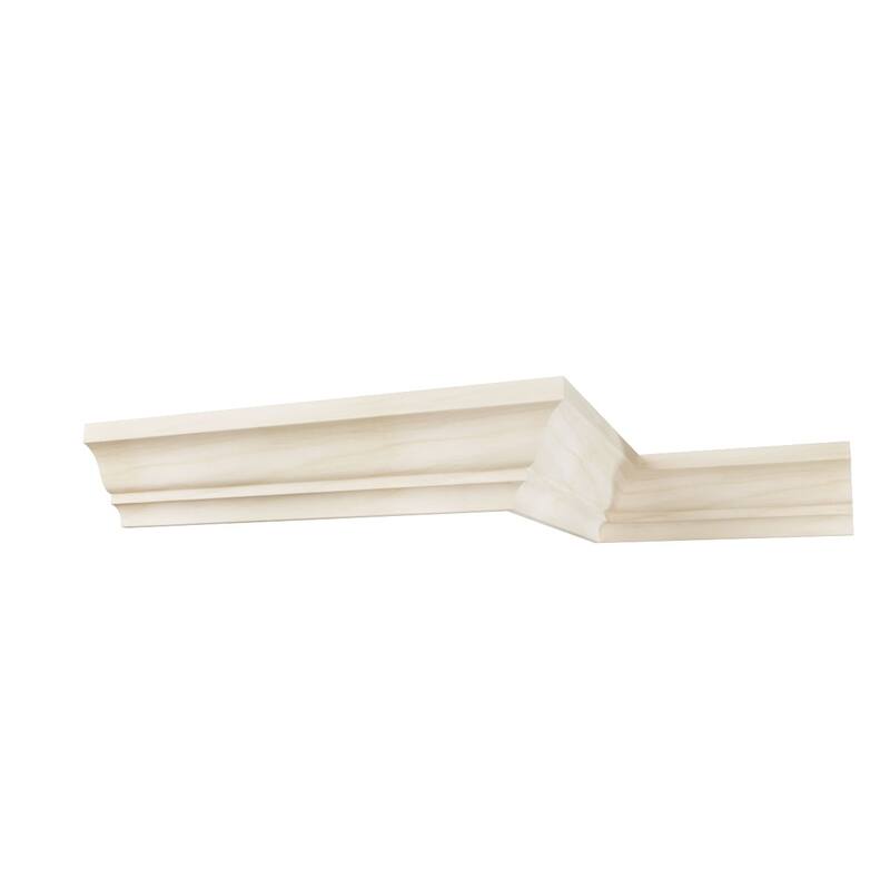 WM52: 2-1/4-in H x 1-2/3-in P x 2-3/4-in F x 96-in L Americraft Solid Hardwood Stain Grade Crown Moulding