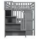 preview thumbnail 91 of 110, Twin/Full Size Loft Bed with Storage Staircase, Wardrobe and Desk, Solid Wood Loft Bedframe with 2 Storage Drawers and Shelves