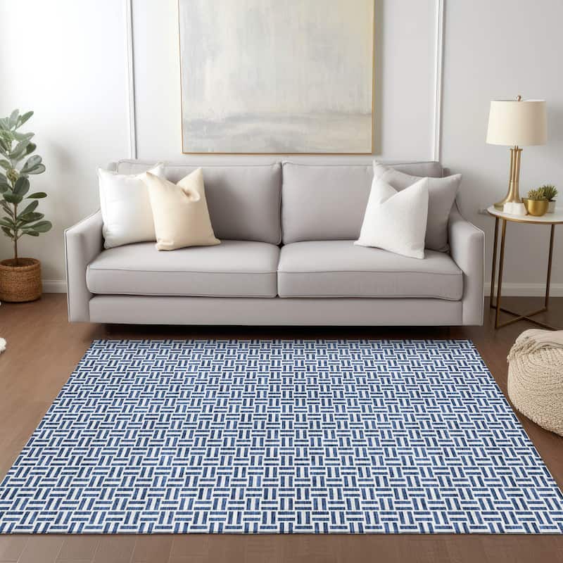 Machine Washable Indoor/ Outdoor Chantille Contemporary Casual Rug