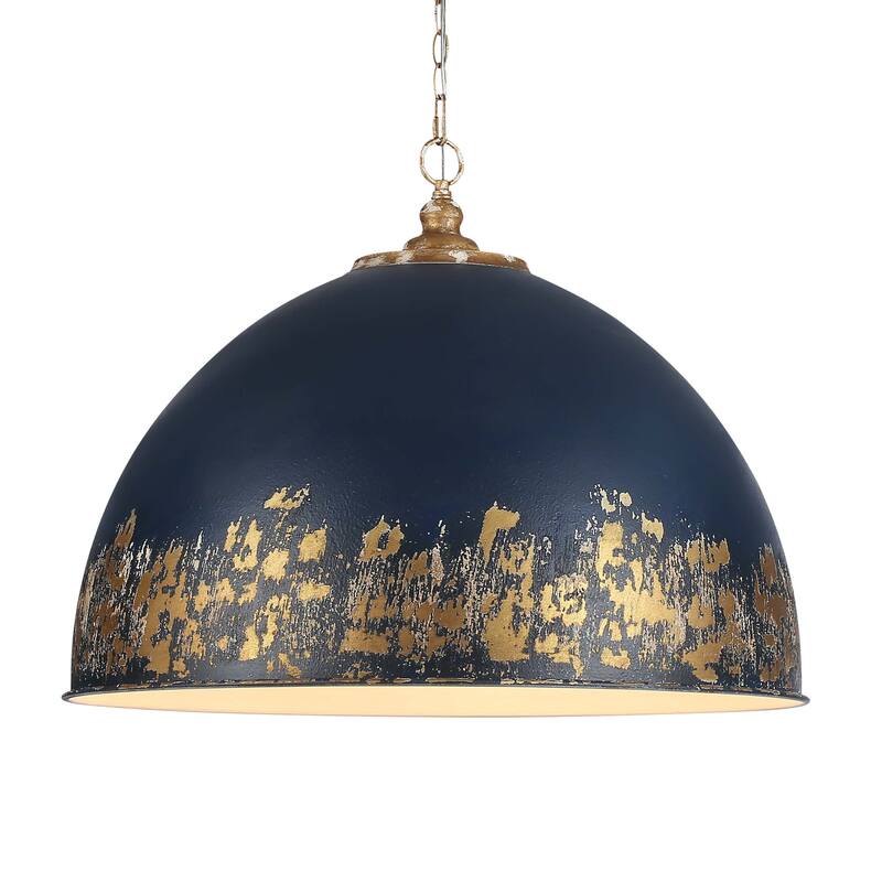 Golden Lighting Alison 8-light Pendant in Vintage Gold and Antique Matte Navy shade - 8 Light Pendant