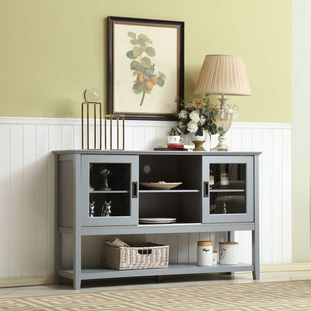 Contemporary 55" Grey Buffet Table