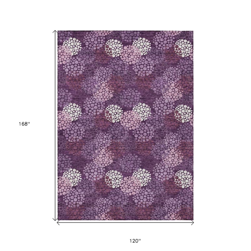 HomeRoots Polka Dot Transitional Rectangle Outdoor Rug