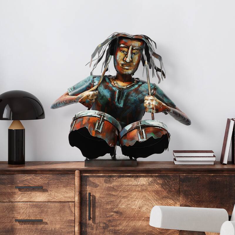 Iron Hand-Painted Colorful Art Sculpture