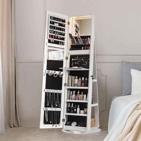 Multifunctional Full Length Mirror,Jewelry Armoire and Storage