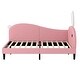 preview thumbnail 21 of 23, Roomfitters Upholstered Rabbit-Shape Daybed, Sofabed with Rabbit Ear Headboard, Pink