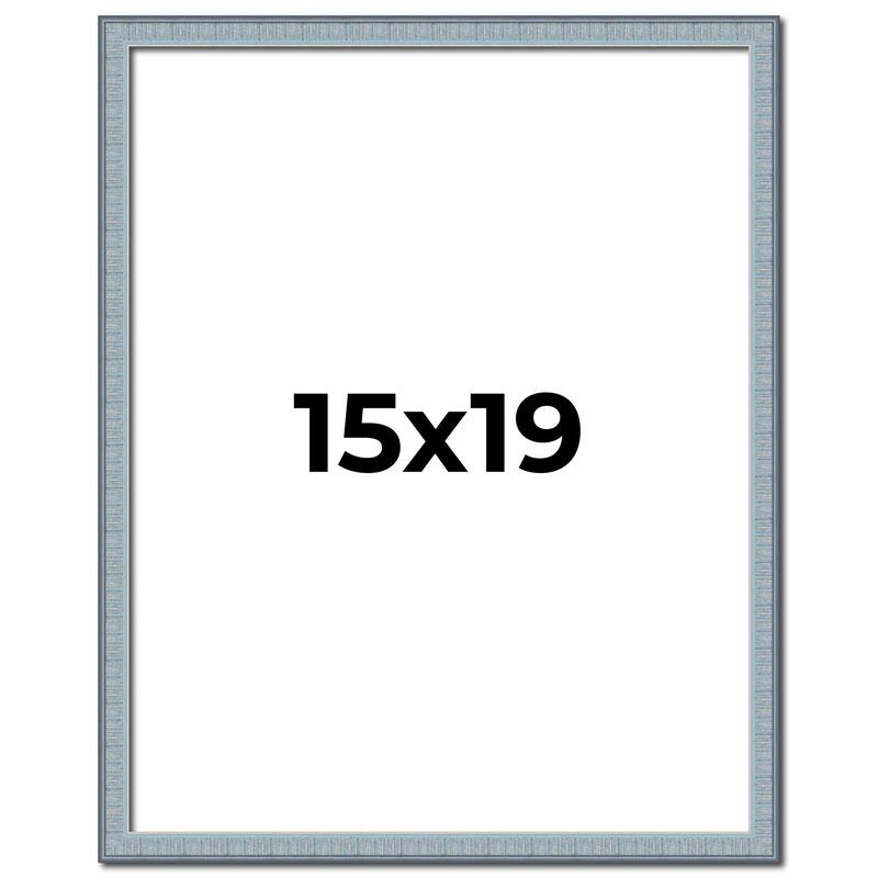 15x19 Frame Rustic Sky Blue Solid Wood Picture Frame | 0.75 Inch