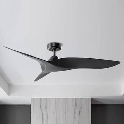 52" Modern ABS 3-Blade Indoor/ Outdoor DC Motor Ceiling Fan without Light