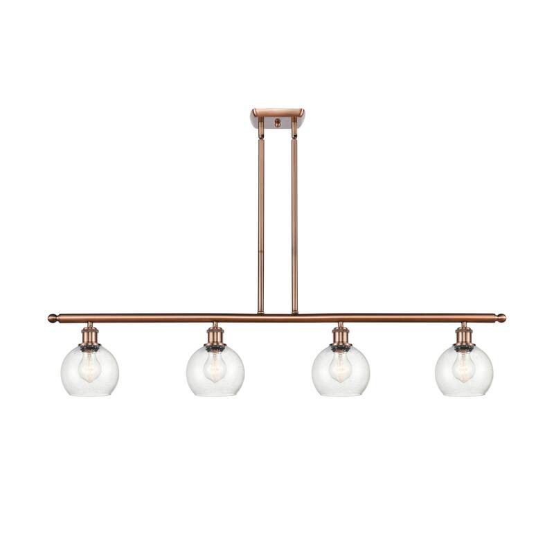 Innovations Lighting 516-4I-10-48 Athens Linear Athens 4 Light 48" - Antique Copper / Seedy