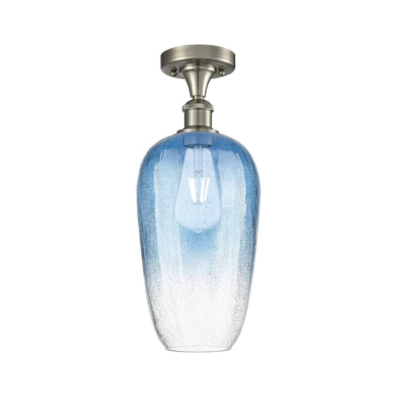 Innovations Lighting Endless Possibilities Ballston - Brookhaven Flute - 1 Light 7" Semi-Flush Mount