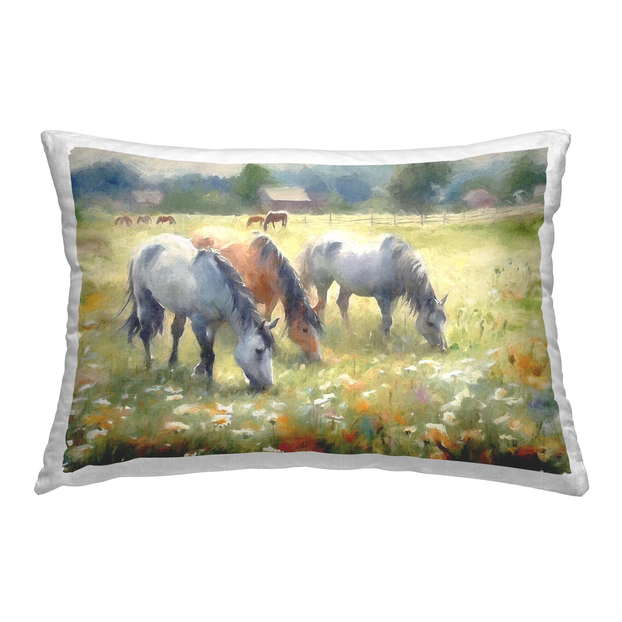 Stupell Abstract Horses in Meadow Design by Ramona Murdock