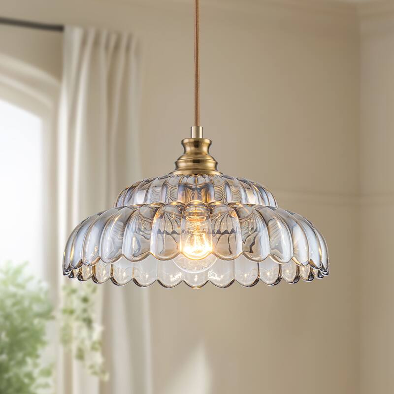 Starsky Modern 1-Light Single Novelty Glass Pendant - Brown