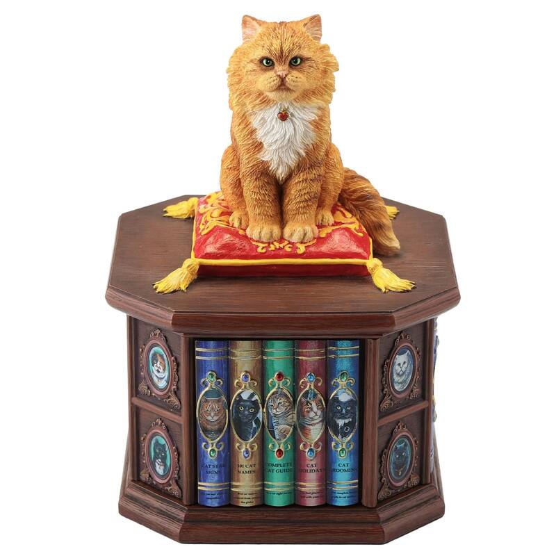 6.69 inches Height Polyresin Mad About Cats Box Multicolor Finish Figurine