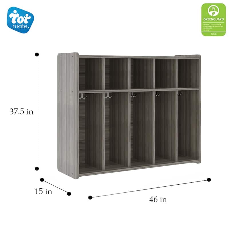 Tot Mate 5 Section Laminate Toddler Floor Locker - 46" x 15" x 47.5"