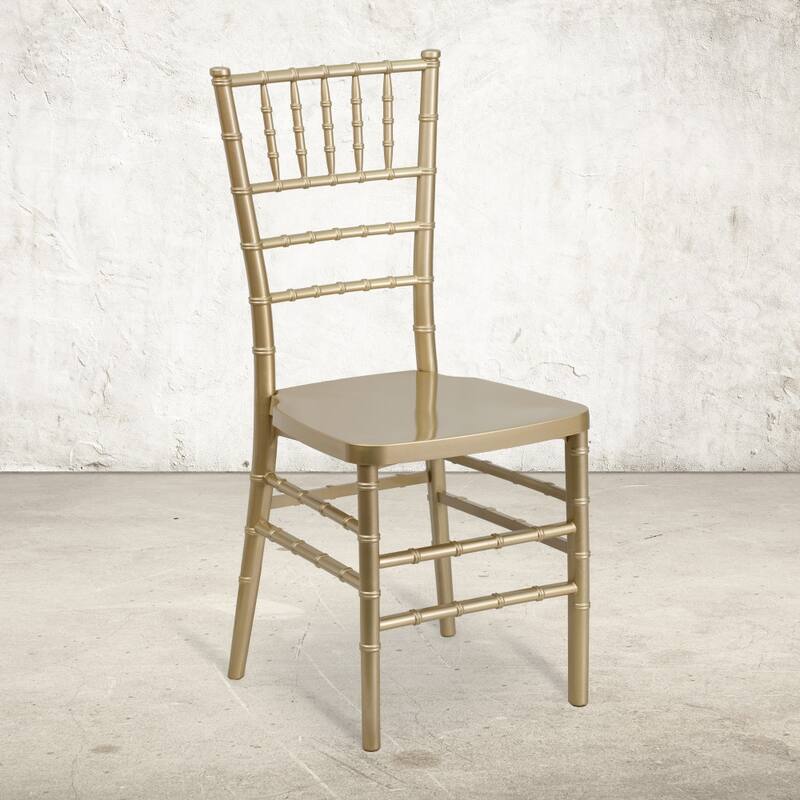 Resin Stacking Chiavari Chair - Hospitality and Event Seating - Gold