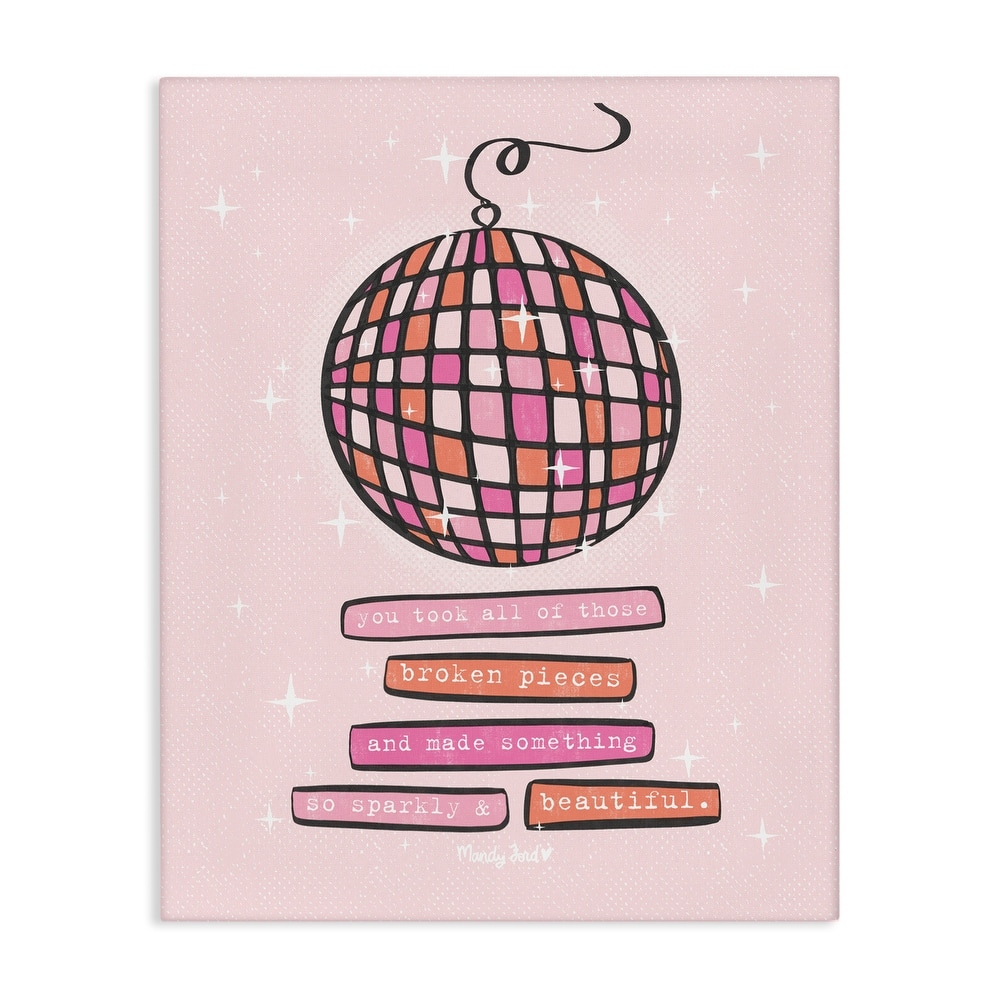 Stupell Sparkly & Beautiful Inspirational Canvas Wall Art Design By Mandy Ford Art + Illustration