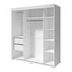 preview thumbnail 8 of 9, Aria Modern 3-door Wardrobe Armoire with Mirror