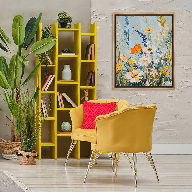 Stupell Warm Toned Flowers Framed Floater Canvas Wall Art Design By Franklyn Gregory