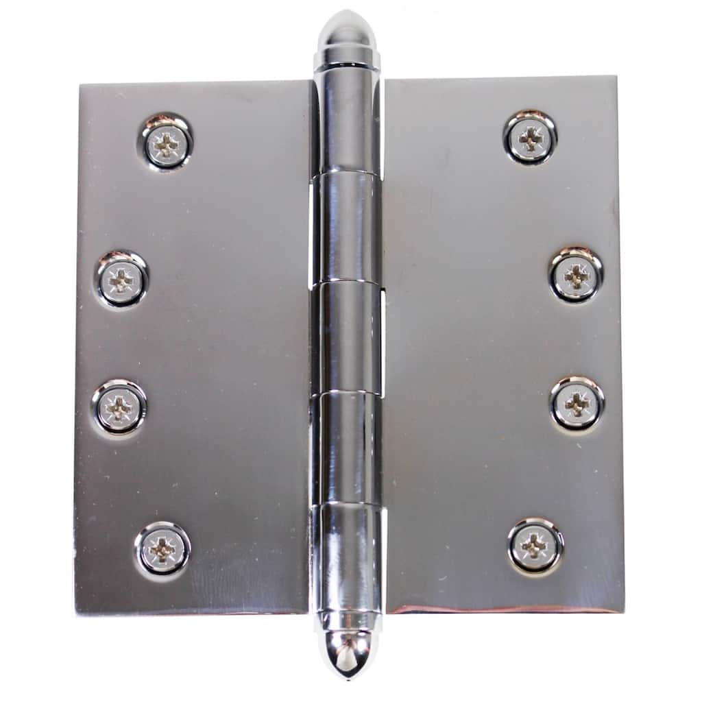 Chrome Solid Brass Cabinet Hinge Helmet Tip 4 Renovators Supply