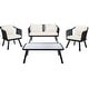 preview thumbnail 25 of 28, SAFAVIEH Outdoor Torsla 4-Piece Rope Patio Set