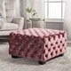 preview thumbnail 6 of 54, Jaymee Modern Glam Button Tufted Velvet Ottoman by Christopher Knight Home