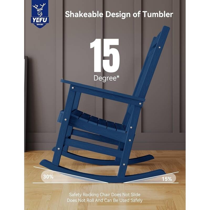 WINSOON All Weather Outdoor Rocking Chair, Set of 2
