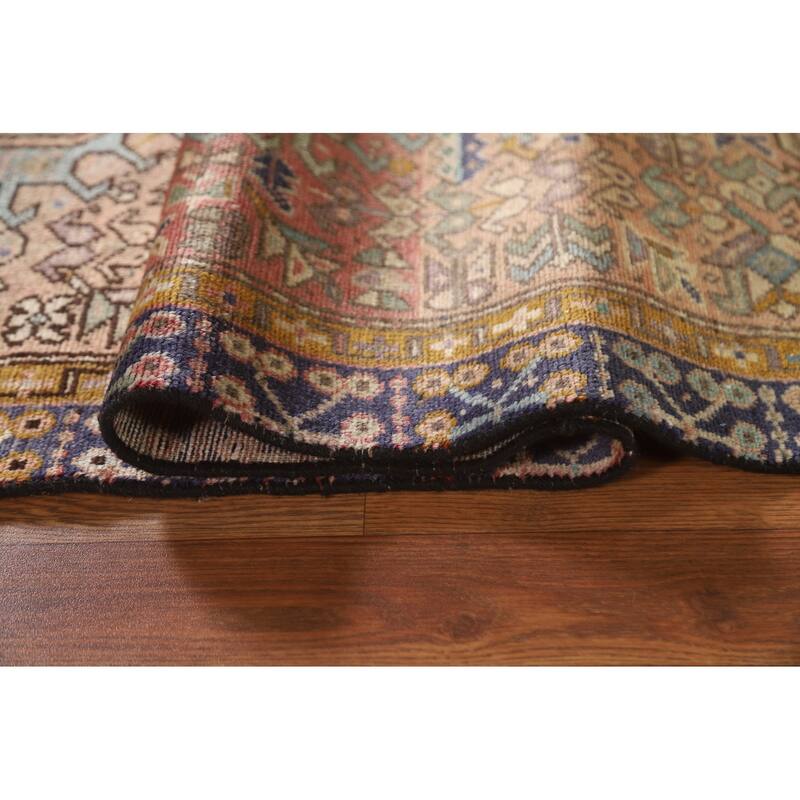 Vegetable Dye Handmade Gharajeh Persian Vintage Runner Rug - 3'3"x 7'4"