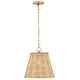 preview thumbnail 5 of 3, Lark 83217 Brynn 1 Light 14" Wide Pendant with Rattan Shade