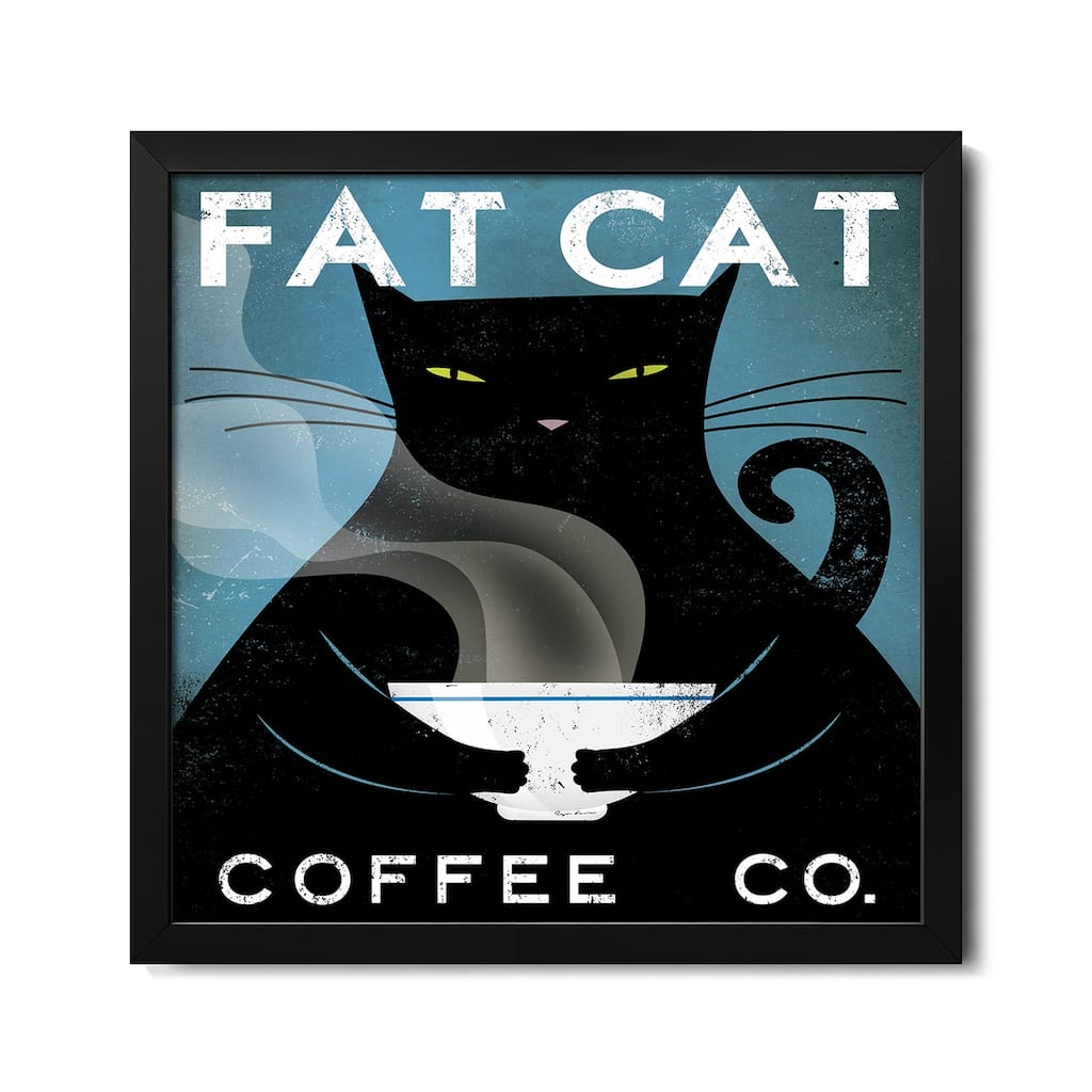Fat Cat Coffee Co. Premium Framed Poster by Ryan Fowler