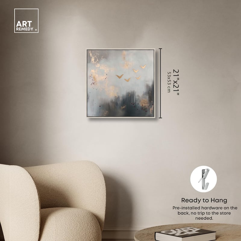 Golden Nebula Canvas by Art Remedy