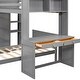 preview thumbnail 90 of 90, Modern Style Wooden Loft Bed with a Twin Size Stand-alone Bed, Shelves, Desk and Wardrobe