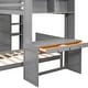 preview thumbnail 5 of 7, Twin size Maximized Space Loft Bed with Twin size Stand-alone bed, Shelves,Desk,and Wardrobe,No Box Spring Required-Gray