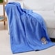 preview thumbnail 1 of 1, Baby Receiving Blanket Nursery Soft Plush Print Puppy Blue