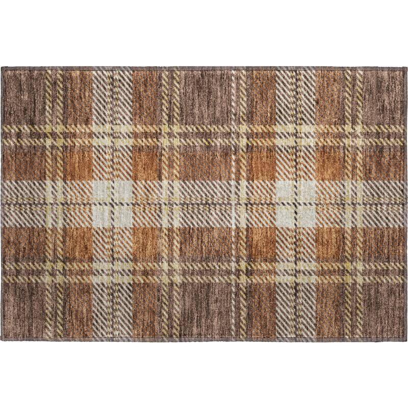 Premium Washable Super Soft Plaid Mayfield Rug