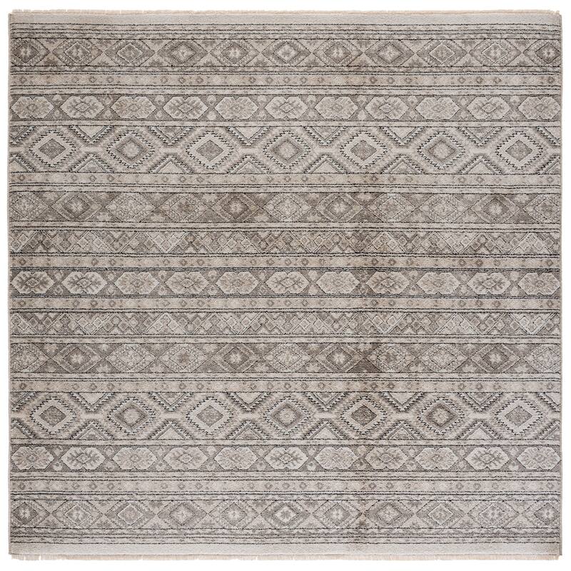 SAFAVIEH Grove Vibe Boho Tribal Rug - 6'7" Square - Ivory/Light Beige