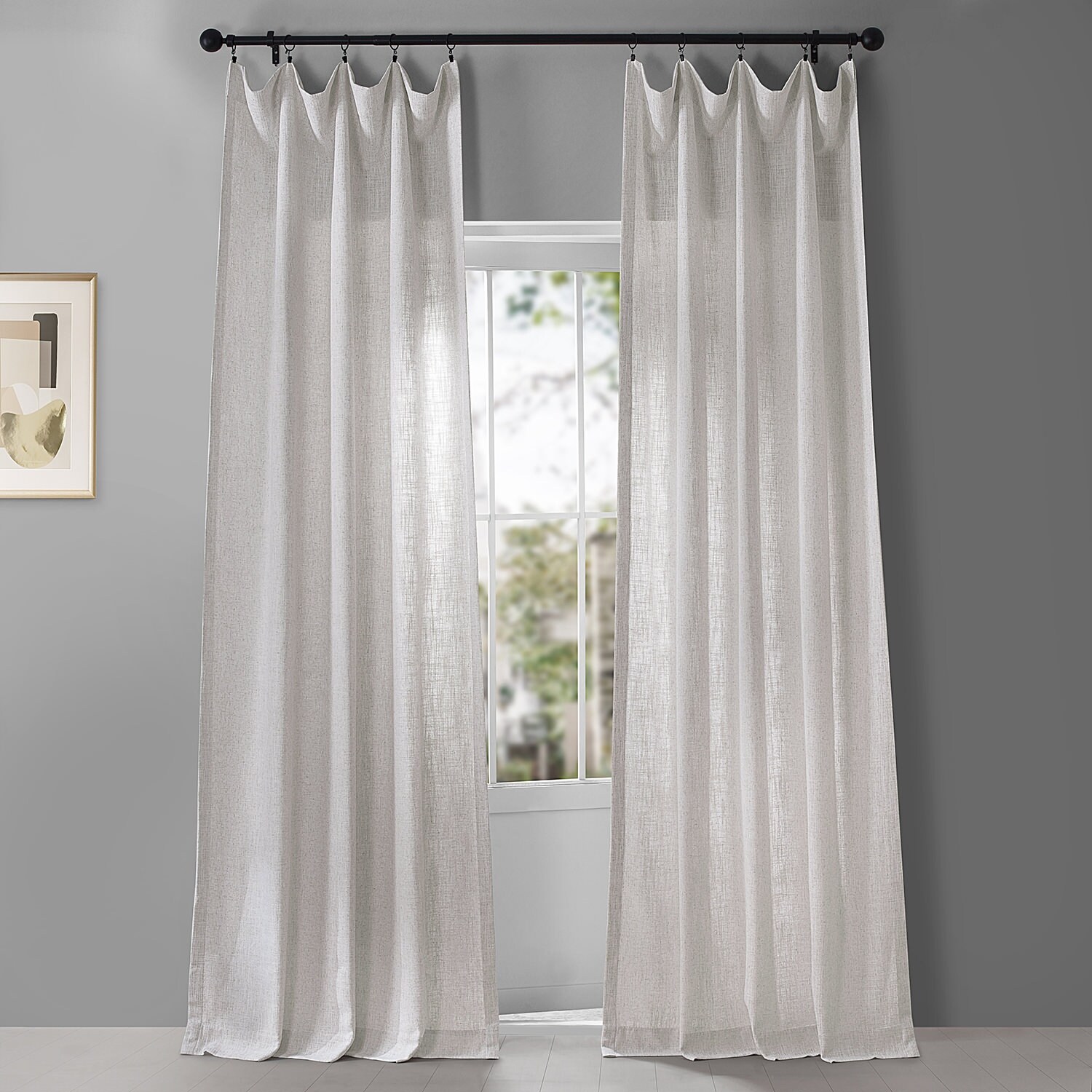 Exclusive Fabrics Belgian Heavy Faux Linen Curtain Overstock 32697017