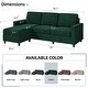 preview thumbnail 35 of 46, Futzca Modern L-shaped Convertible Sectional Sofa w/ Reversible Chaise