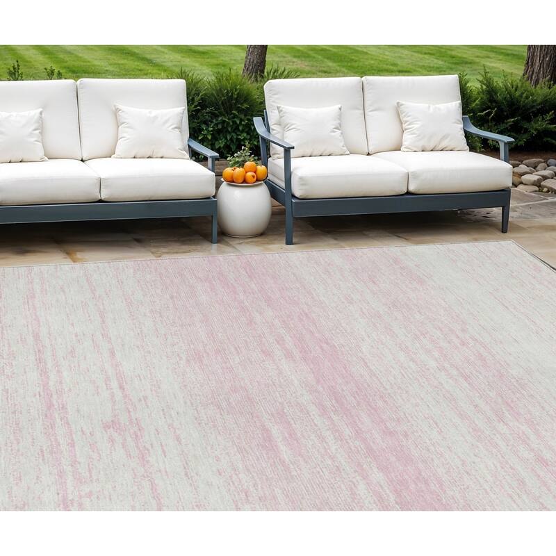 HomeRoots Striped Transitional Rectangle Outdoor Rug - 9' X 12'